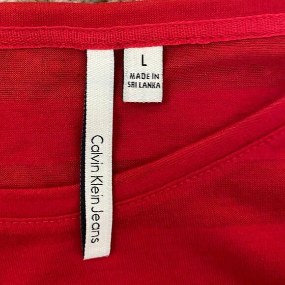 Calvin Klein Jeans Logo Short Sleeve T Shirt Size L - Picture 4 of 5